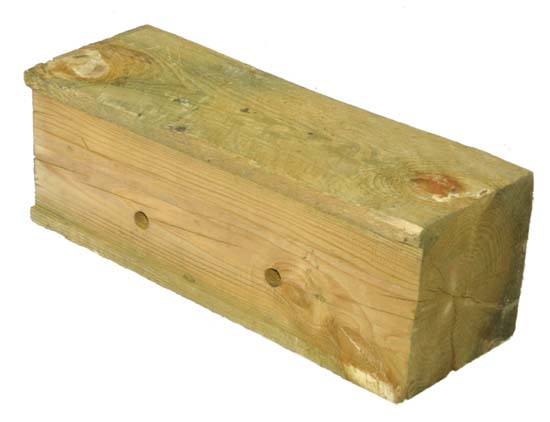 6" x 8" x 14" SYP Notched Wood Block